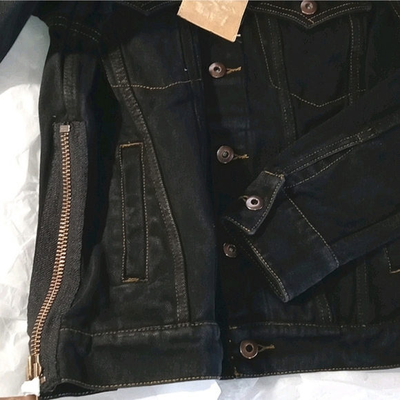 Harley Davidson Women's Black Denim Jacket Size X-Large - Picture 12 of 12